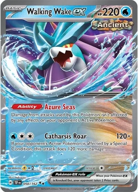 Walking Wake ex #050/162 Holofoil Pokémon card from Temporal Forces