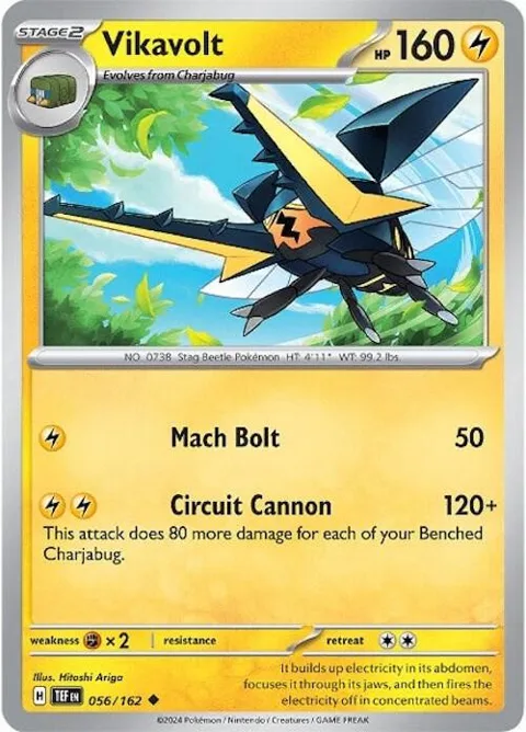 Vikavolt #056/162 Pokémon card from Temporal Forces