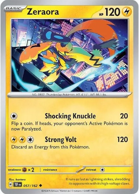 Zeraora #057/162 Pokémon card from Temporal Forces