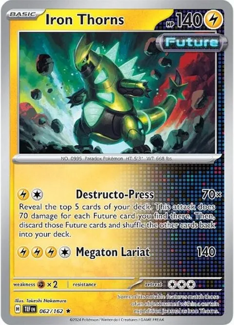 Iron Thorns #062/162 Holofoil Pokémon card from Temporal Forces
