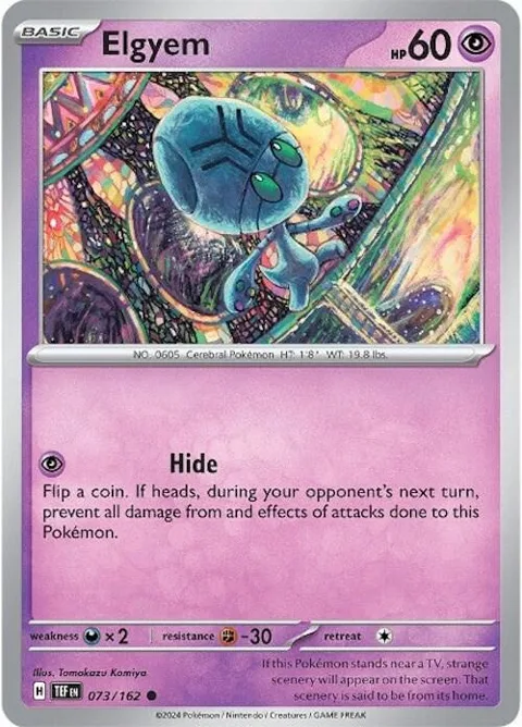 Elgyem #073/162 Pokémon card from Temporal Forces