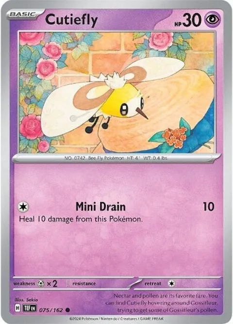 Cutiefly #075/162 Pokémon card from Temporal Forces