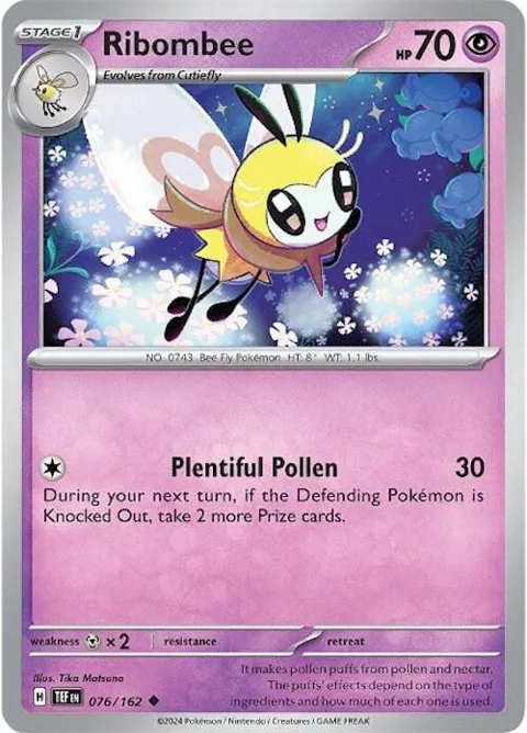 Ribombee #076/162 Pokémon card from Temporal Forces