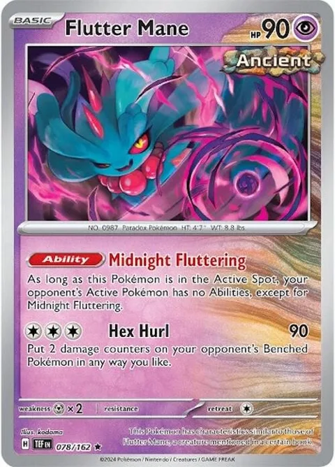 Flutter Mane #078/162 Reverse Holofoil Pokémon card from Temporal Forces