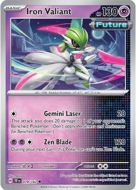 Iron Valiant #079/162 Reverse Holofoil Pokémon card from Temporal Forces