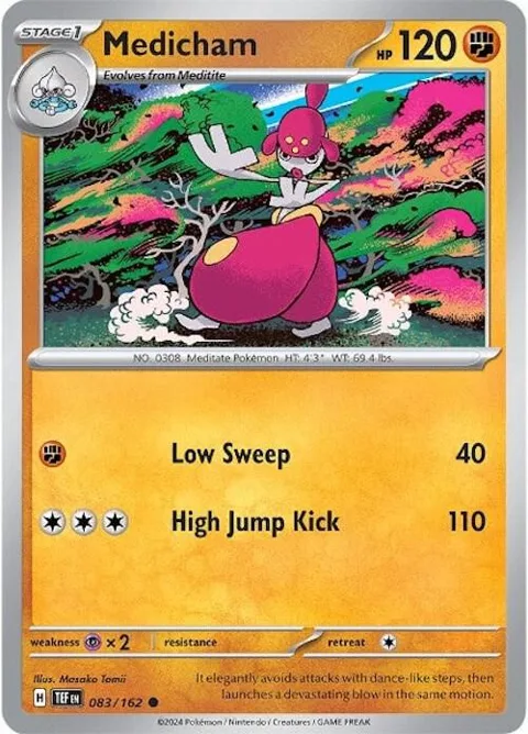 Medicham #083/162 Reverse Holofoil Pokémon card from Temporal Forces