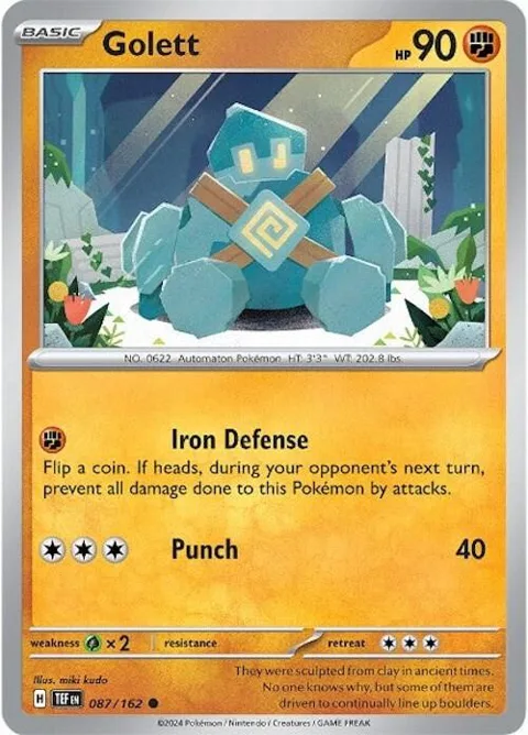 Golett #087/162 Pokémon card from Temporal Forces