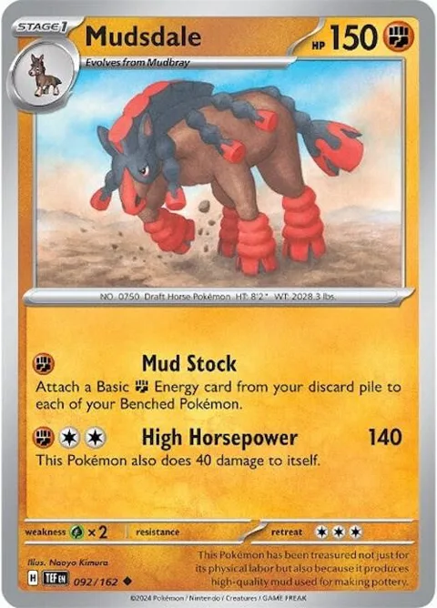 Mudsdale #092/162 Pokémon card from Temporal Forces