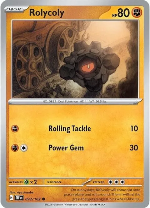 Rolycoly #093/162 Pokémon card from Temporal Forces