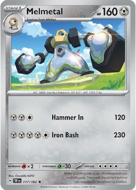 Melmetal #117/162 Reverse Holofoil Pokémon card from Temporal Forces