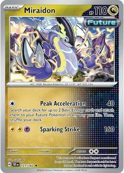 Miraidon #121/162 Holofoil Pokémon card from Temporal Forces