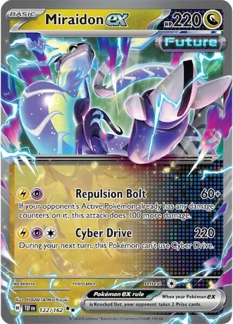 Miraidon ex #122/162 Holofoil Pokémon card from Temporal Forces