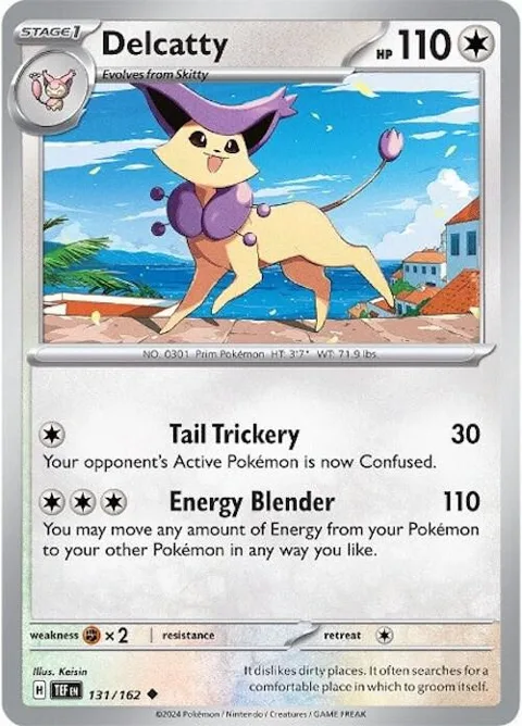 Delcatty #131/162 Reverse Holofoil Pokémon card from Temporal Forces