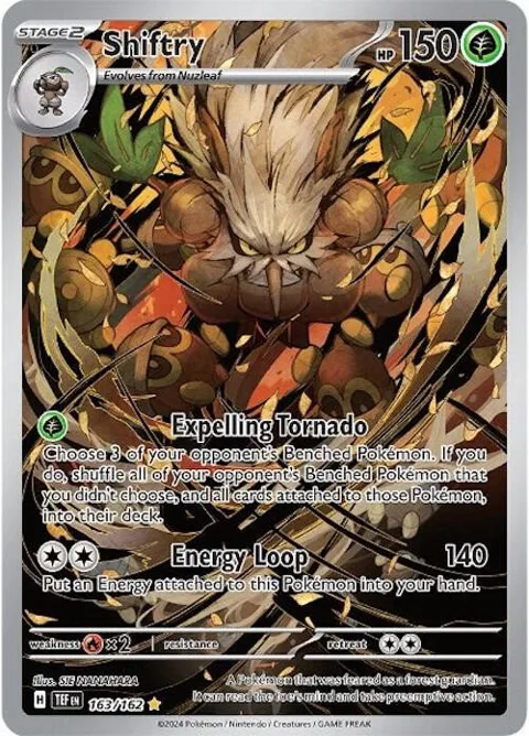 Shiftry #163/162 Holofoil Pokémon card from Temporal Forces