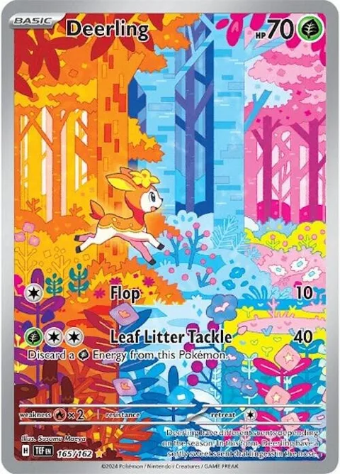 Deerling #165/162 Holofoil Pokémon card from Temporal Forces