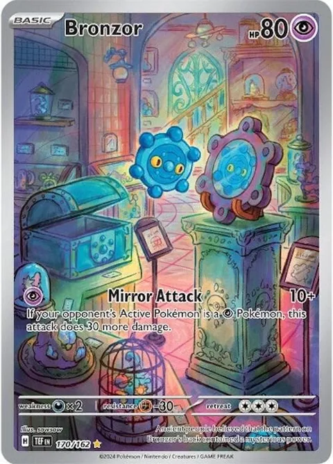 Bronzor #170/162 Holofoil Pokémon card from Temporal Forces