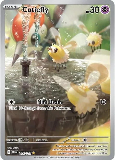 Cutiefly #172/162 Holofoil Pokémon card from Temporal Forces