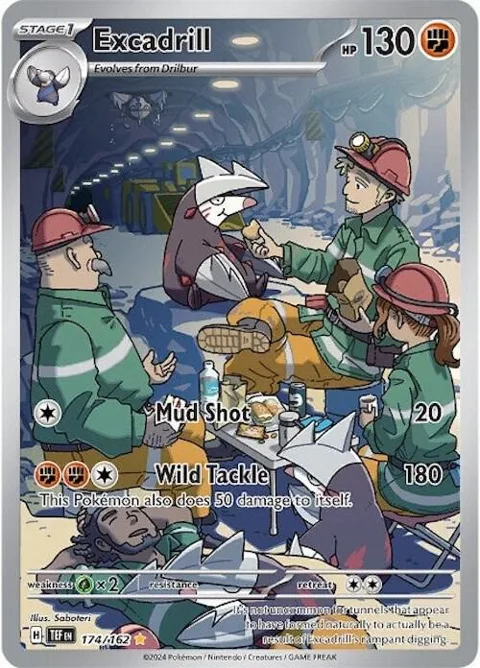 Excadrill #174/162 Holofoil Pokémon card from Temporal Forces