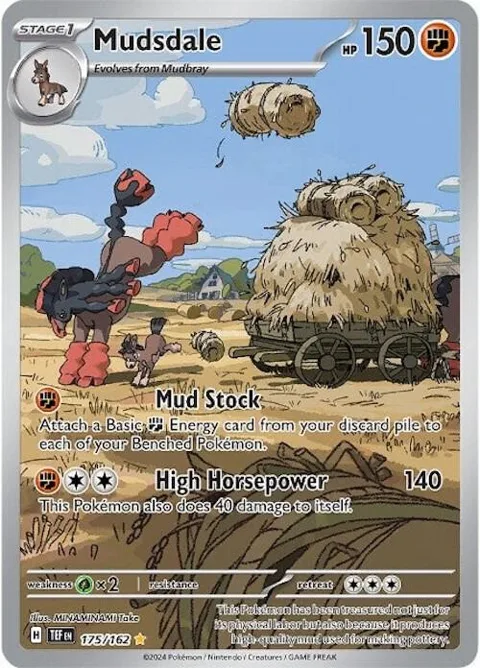 Mudsdale #175/162 Holofoil Pokémon card from Temporal Forces