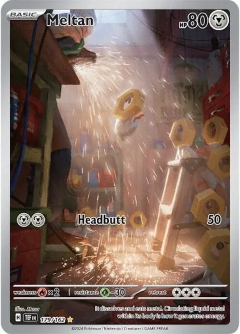 Meltan #179/162 Holofoil Pokémon card from Temporal Forces