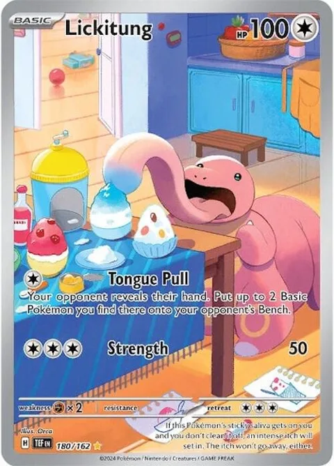 Lickitung #180/162 Holofoil Pokémon card from Temporal Forces