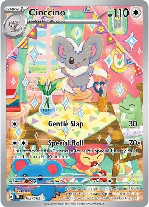 Cinccino #183/162 Holofoil Pokémon card from Temporal Forces