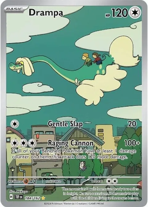 Drampa #184/162 Holofoil Pokémon card from Temporal Forces