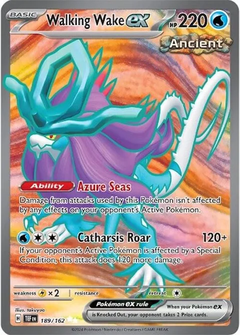 Walking Wake ex #189/162 Holofoil Pokémon card from Temporal Forces