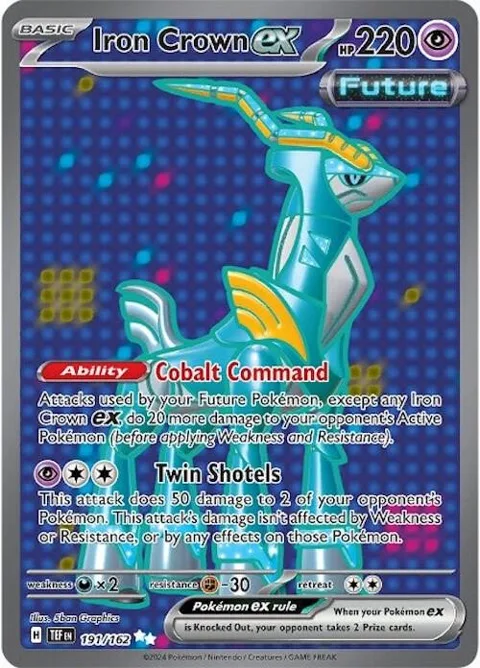 Iron Crown ex #191/162 Holofoil Pokémon card from Temporal Forces