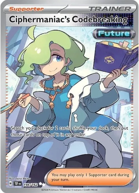 Ciphermaniac's Codebreaking #198/162 Holofoil Pokémon card from Temporal Forces