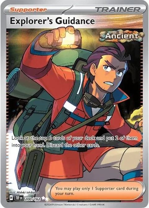 Explorer's Guidance #200/162 Holofoil Pokémon card from Temporal Forces