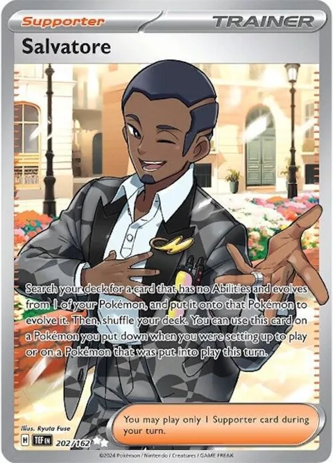 Salvatore #202/162 Holofoil Pokémon card from Temporal Forces