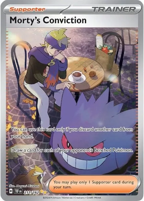 Morty's Conviction #211/162 Holofoil Pokémon card from Temporal Forces