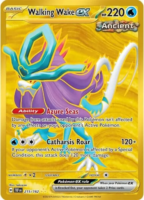 Walking Wake ex #215/162 Holofoil Pokémon card from Temporal Forces