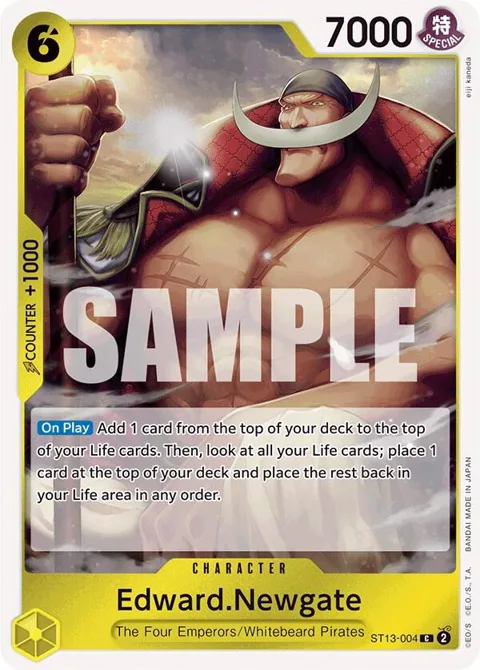 Edward.Newgate ST13-004 One Piece card from Ultra Deck: The Three Brothers
