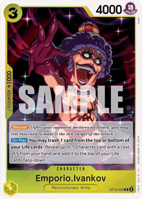 Emporio.Ivankov ST13-005 One Piece card from Ultra Deck: The Three Brothers