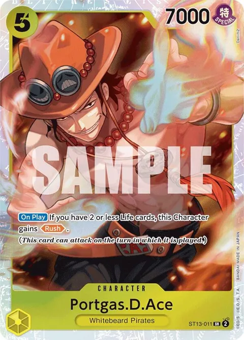Portgas.D.Ace ST13-011 One Piece card from Ultra Deck: The Three Brothers