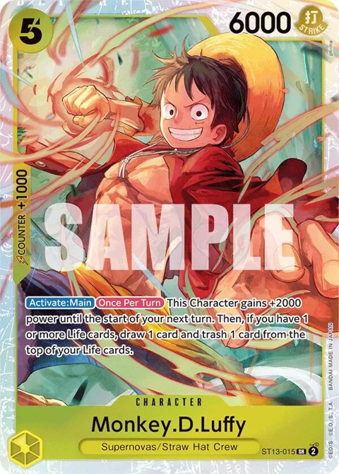 Monkey.D.Luffy ST13-015 One Piece card from Ultra Deck: The Three Brothers