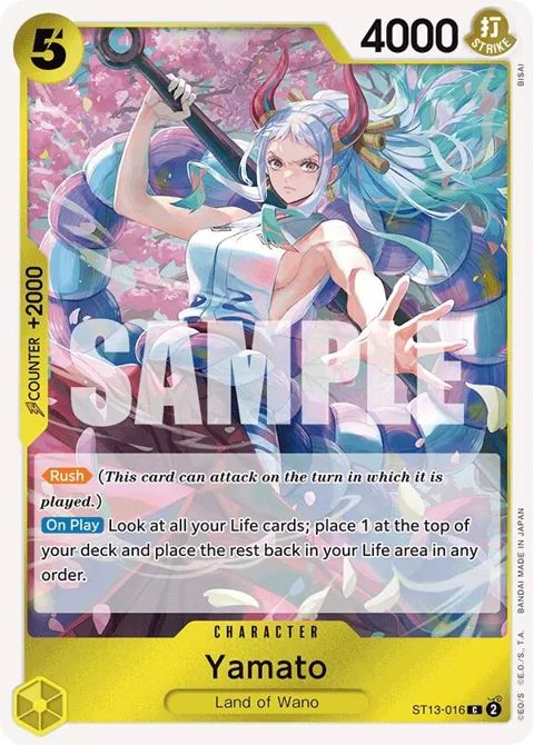 Yamato ST13-016 One Piece card from Ultra Deck: The Three Brothers
