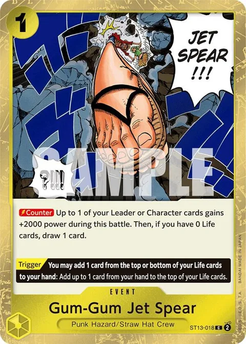 Gum-Gum Jet Spear ST13-018 One Piece card from Ultra Deck: The Three Brothers