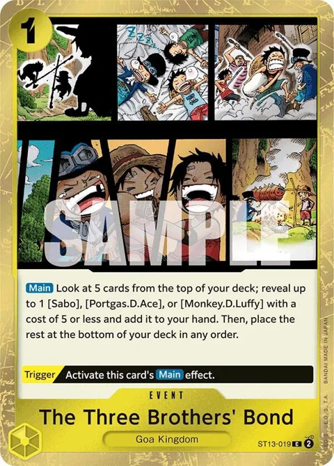 The Three Brothers' Bond ST13-019 One Piece card from Ultra Deck: The Three Brothers