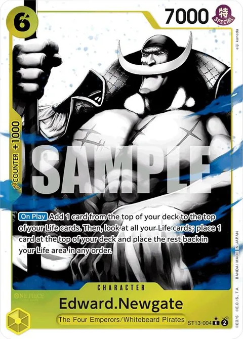 Edward.Newgate Alt Art ST13-004 One Piece card from Ultra Deck: The Three Brothers