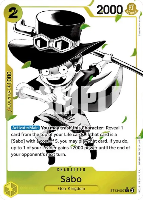 Sabo Alt Art ST13-007 One Piece card from Ultra Deck: The Three Brothers