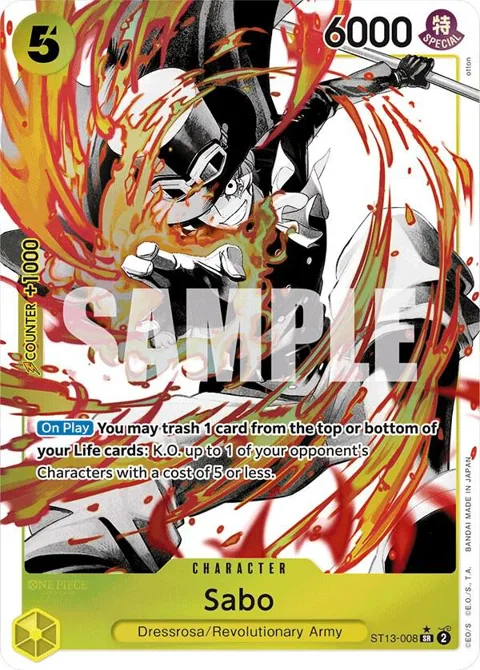 Sabo Alt Art ST13-008 One Piece card from Ultra Deck: The Three Brothers
