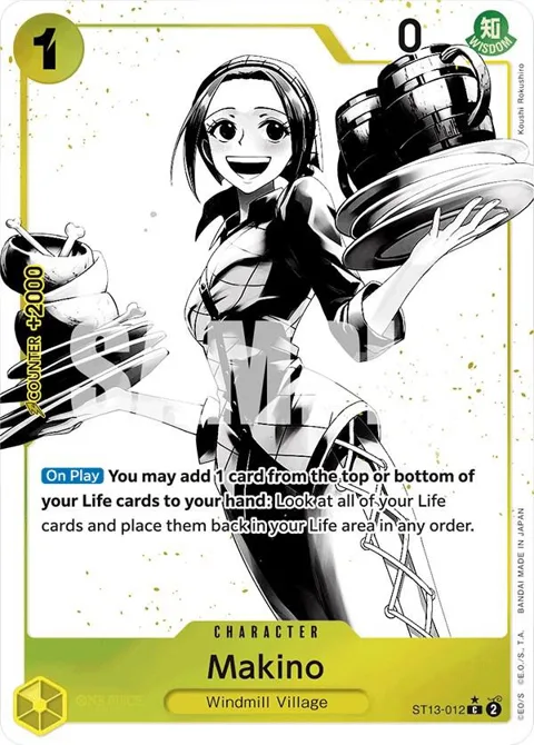 Makino Alt Art ST13-012 One Piece card from Ultra Deck: The Three Brothers