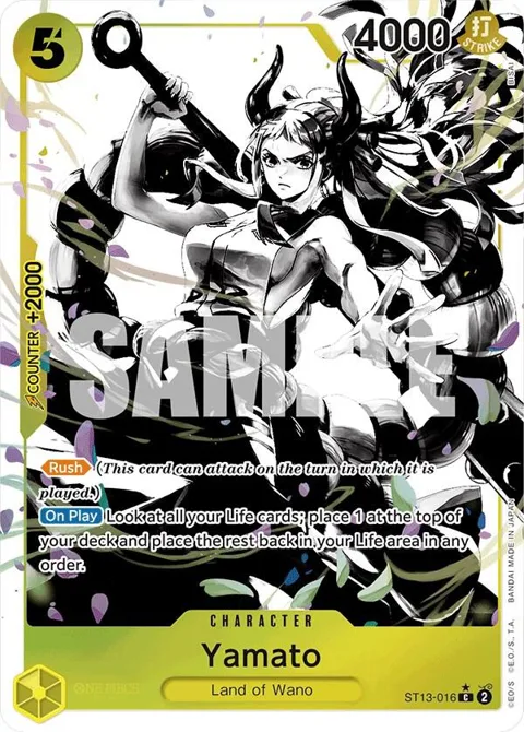 Yamato Alt Art ST13-016 One Piece card from Ultra Deck: The Three Brothers