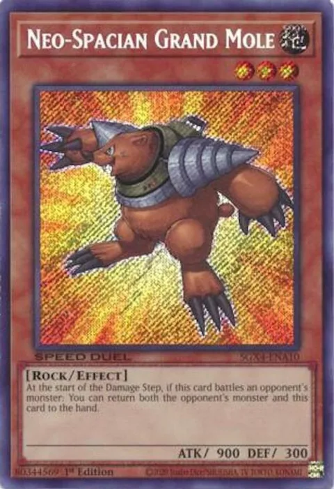Neo-Spacian Grand Mole Secret Rare SGX4-ENA10 Yu-Gi-Oh card from Speed Duel GX: Midterm Destruction