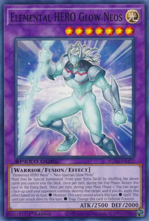 Elemental HERO Glow Neos SGX4-ENA22 Yu-Gi-Oh card from Speed Duel GX: Midterm Destruction