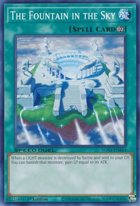 The Fountain in the Sky SGX4-ENB14 Yu-Gi-Oh card from Speed Duel GX: Midterm Destruction