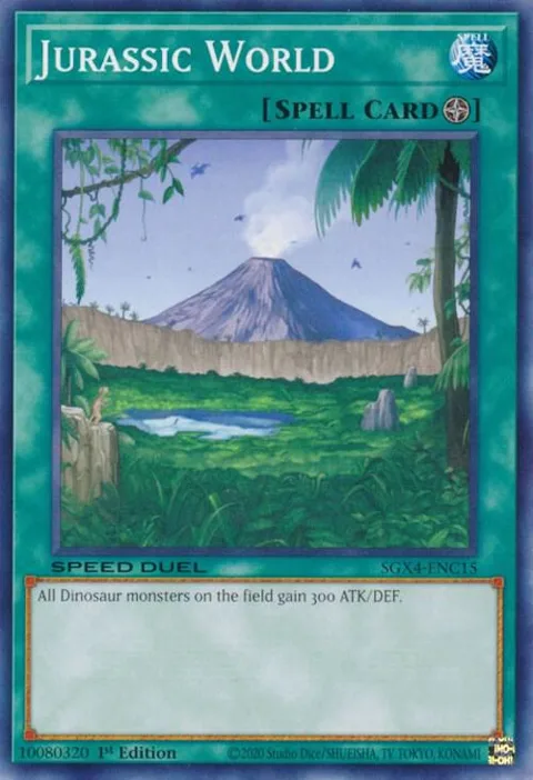 Jurassic World SGX4-ENC15 Yu-Gi-Oh card from Speed Duel GX: Midterm Destruction